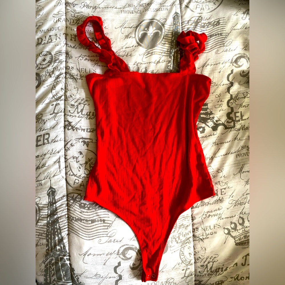 Red bodysuit